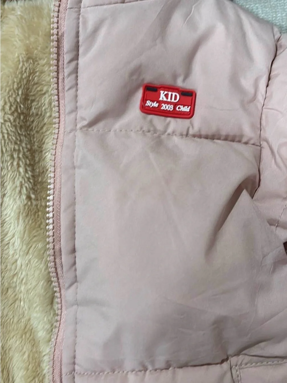 Fleece lined puffer winter coat